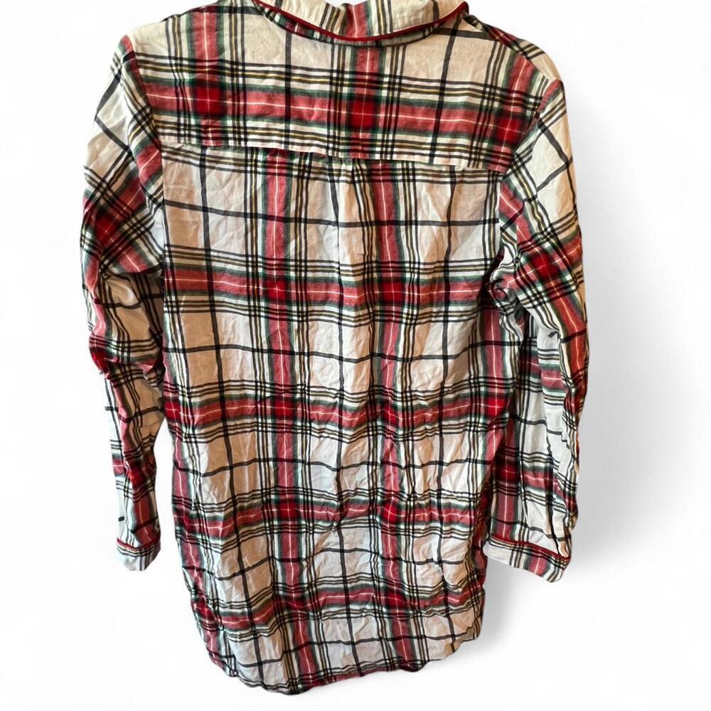Soft & Cozy Red/white Plaid Long Sleeve Nightgown, Size Small - Picture 2 of 3